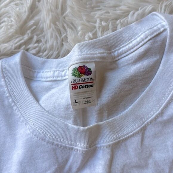 Touchdowns or Tutus Fruit Of The Loom Cotton Tee Tshirt Graphic Size Large - Picture 4 of 4